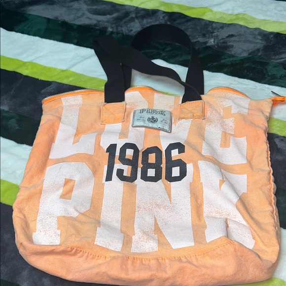 PINK Victoria's Secret Orange Tote Bag - Picture 10 of 14